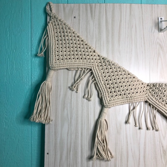 Hand Woven Macrame Garland Decor Bed Board Wall - Picture 2 of 5